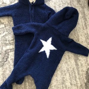 Twin baby boys winter onesies